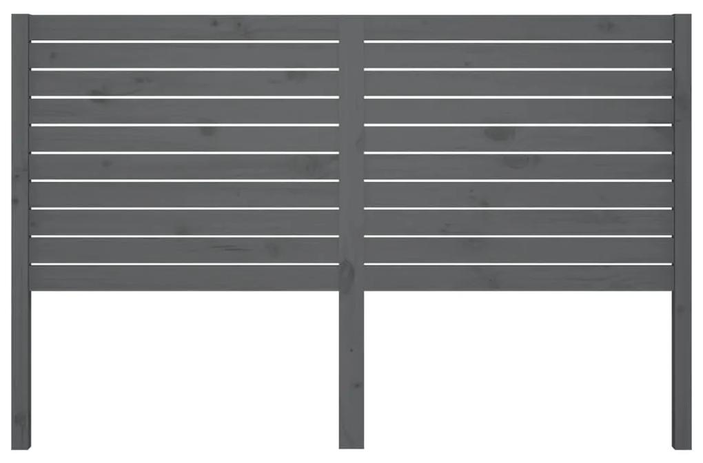 Tablie de pat, gri, 156x4x100 cm, lemn masiv de pin 1, Gri, 156 x 4 x 100 cm
