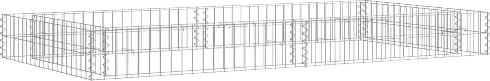 vidaXL Strat înălțat de gabion, 200x100x20 cm, oțel galvanizat