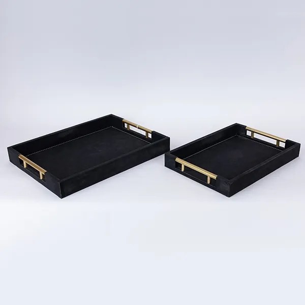 SET 2x tavă decorativă 40x30/34x24 cm negru
