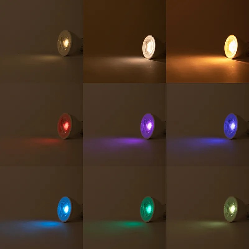 Set de 3 becuri LED inteligente GU10 RGBW 5W 350 lm 2200-4000K