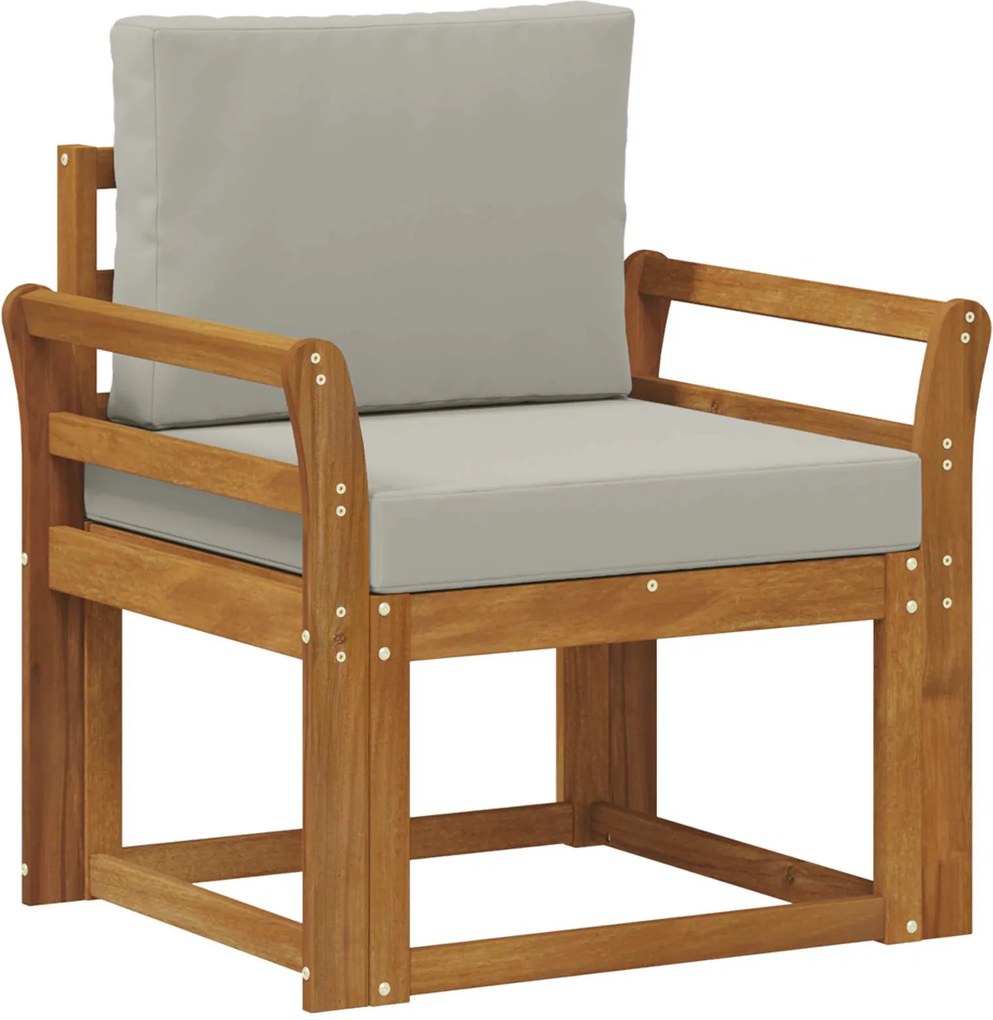 vidaXL Canapea de exterior Lemn de acacia solid și poliester