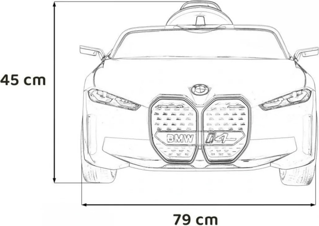 Masinuta Electrica cu acumulator pentru copii NOVOKIDS™ BMW I4, Cu telecomanda, Roti din Cauciuc EVA, Max 30 kg , Usi cu deschidere , 3 Viteze,