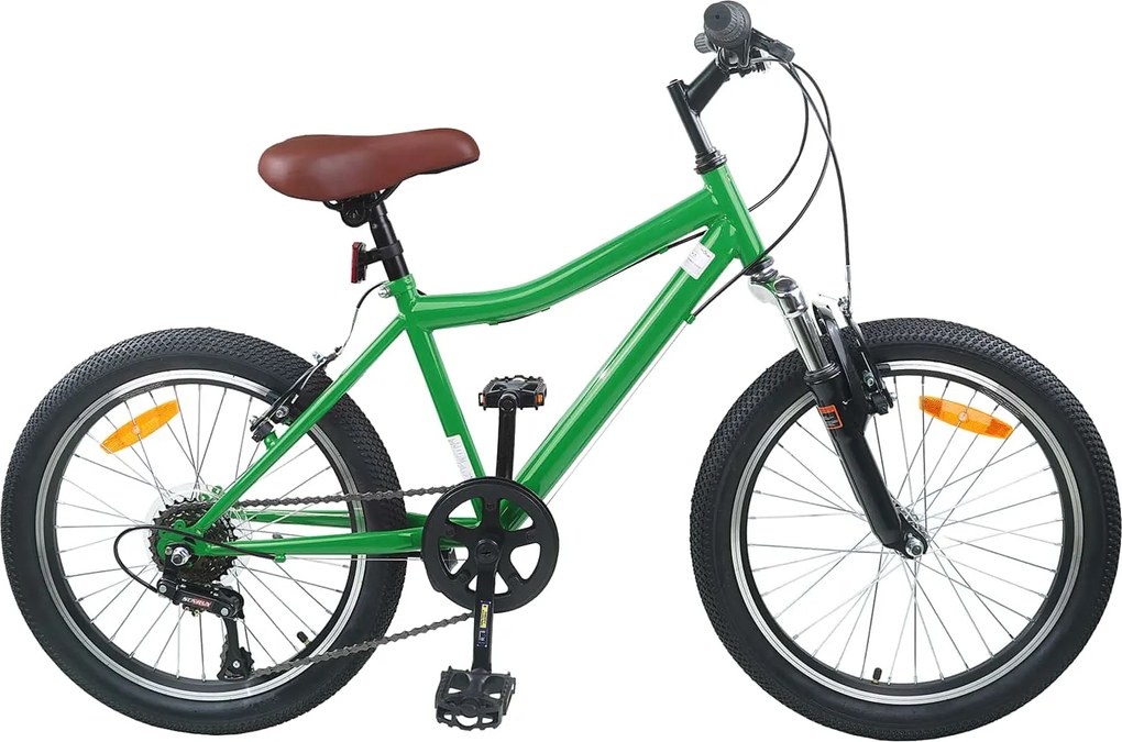 vidaXL Bicicletă pentru Copii 20 Inci 6-Speed pentru 6-11 ani Verde