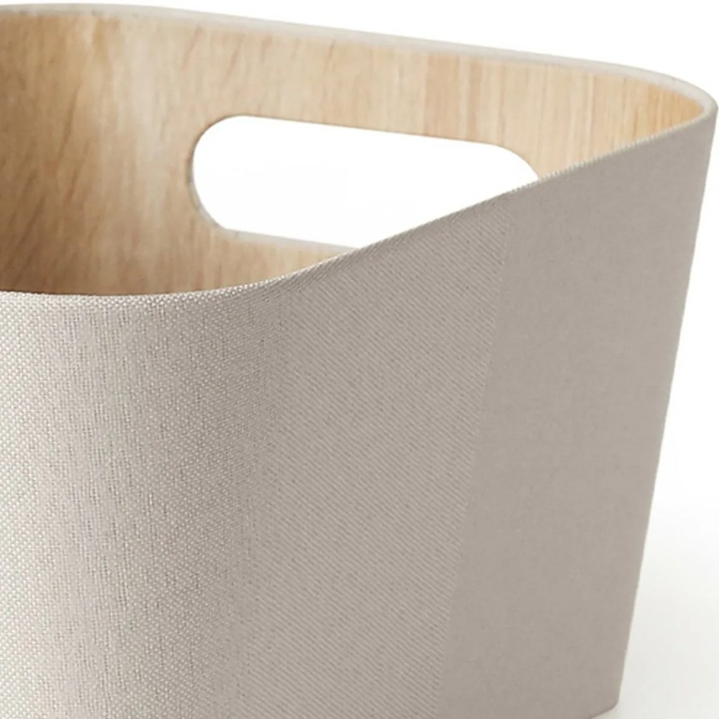 Set de 2 coșuri de depozitare Kitchisimo 31 × 23 ×16 cm, crem, L