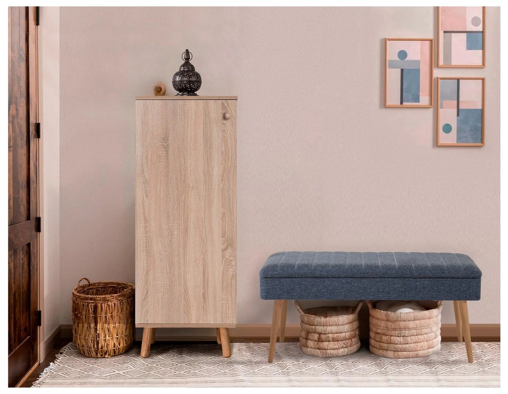 Mobilier Hol Beside 1 (stejar sonoma + albastru închis) . 1093982