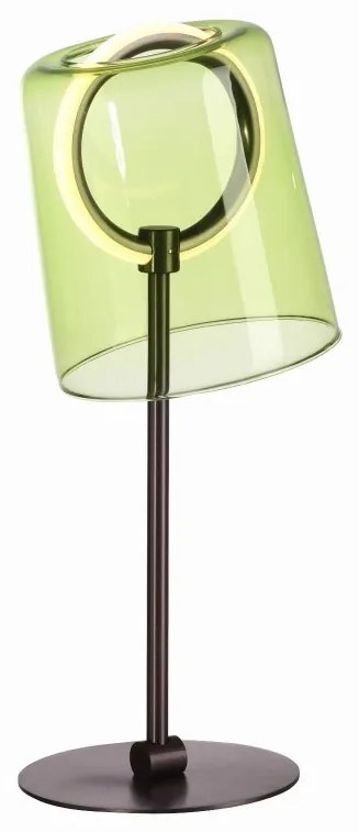 Veioza moderna LED 2700K, sticla, verde, Zula