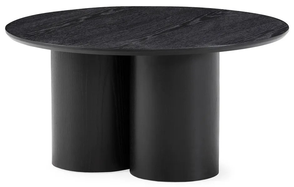 Măsuță de cafea neagră rotundă ø 80 cm Lua – MOME