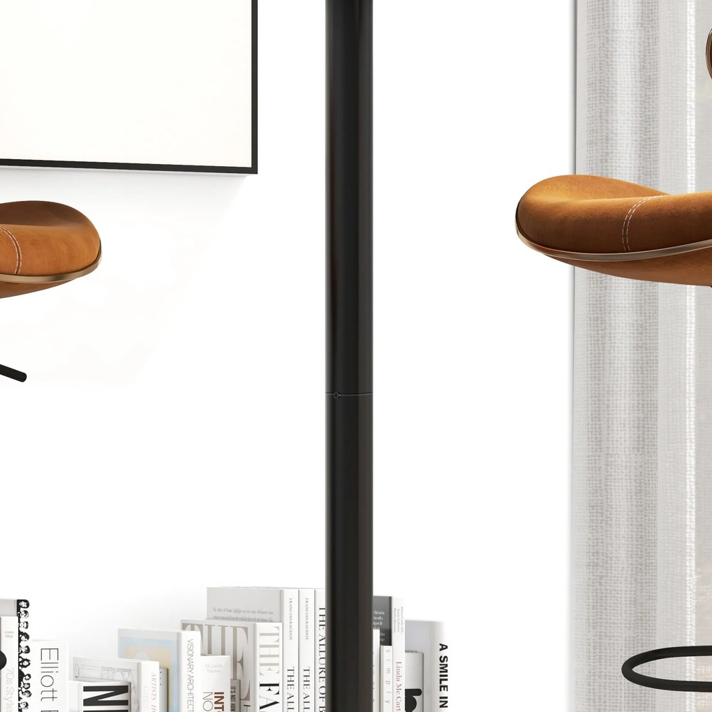 HOMCOM Masă de Bar Înaltă, Masă de Bucătărie Modernă Rotundă cu Blat Vopsit și Bază din Oțel, Masă Bistro pentru 2 Persoane, Neagră | Aosom Romania