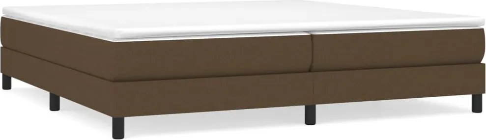 vidaXL Cadru de pat cu arcuri, maro închis, 200x200 cm, textil