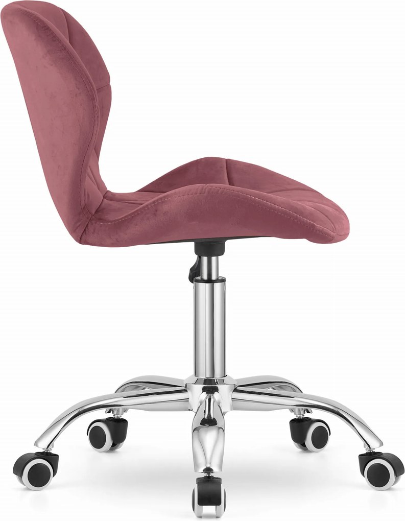 OFERTA Scaun de birou roz inchis AVOLA VELVET II. calitate