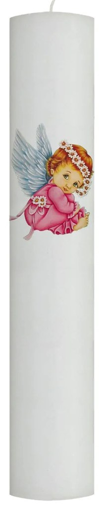 Lumanare Botez Ingeras Roz 4,5 cm, 30 cm