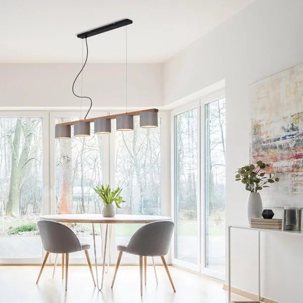 Briloner 4075-054 - Candelabru suspendat RHON, 5 x E14, 25 W, 230 V