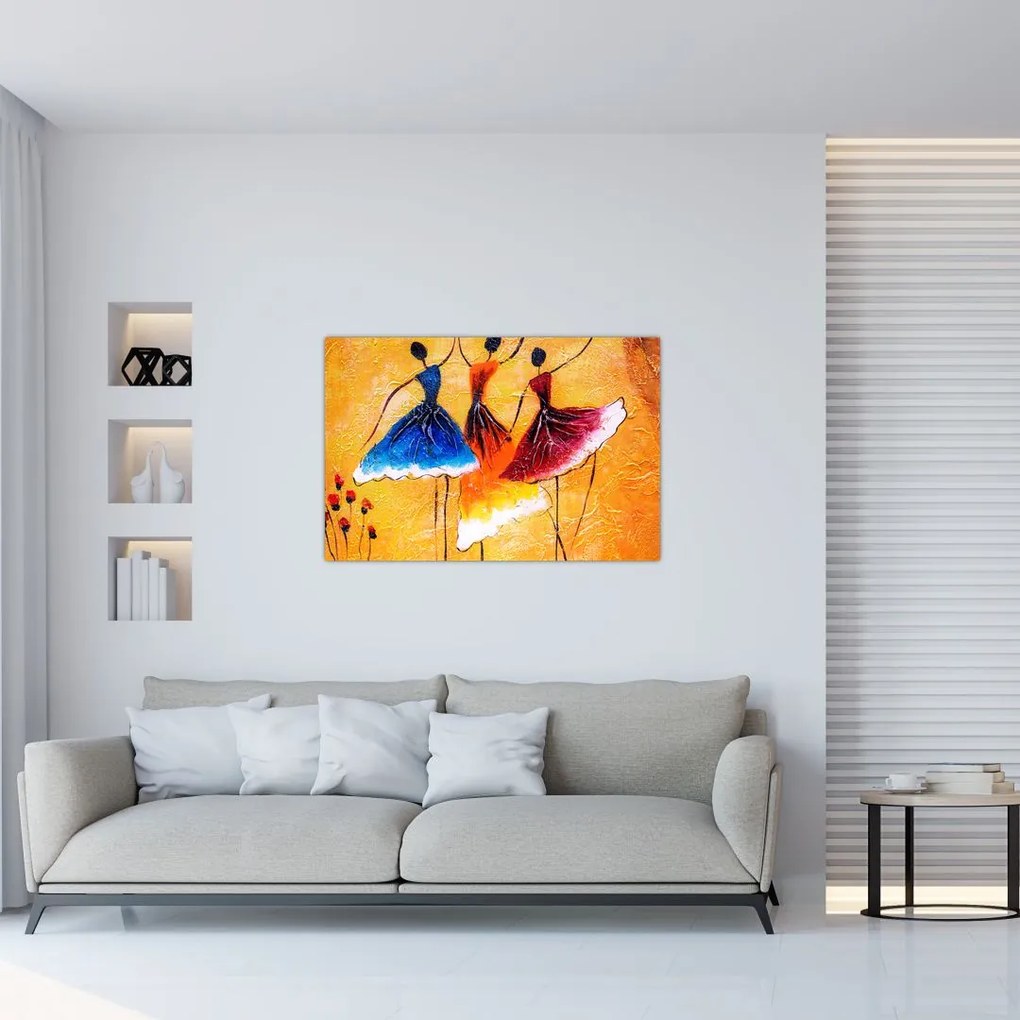 Tablou - Pictură în ulei, balerina (90x60 cm)