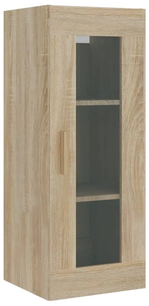 812450 vidaXL Dulap de perete suspendat, stejar sonoma, 34,5x34x90 cm