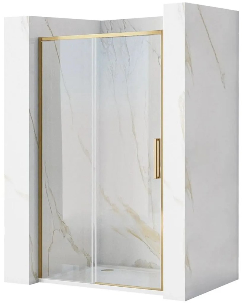 Rea Rapid Slide usi de dus 140 cm culisanta auriu periat sticla transparenta REA-K8591