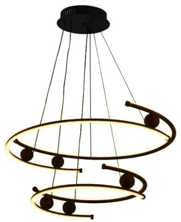 Lustră LED dimabilă pe cablu LED/80W/230V 3000-6500K + telecomandă