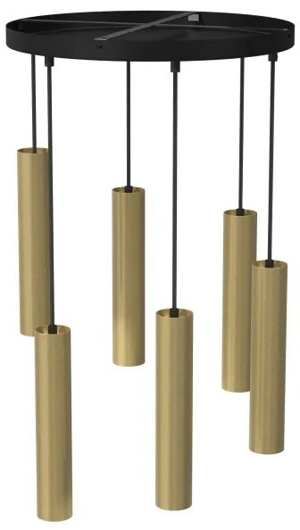 Lustră pe cablu RAITO 6xGU10/8W/230V alamă