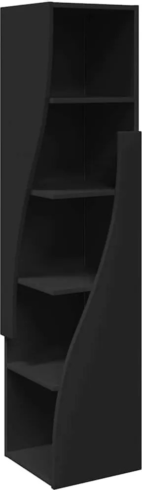 vidaXL Dulap de colț Negru 32x32x140cm Lemn compozit