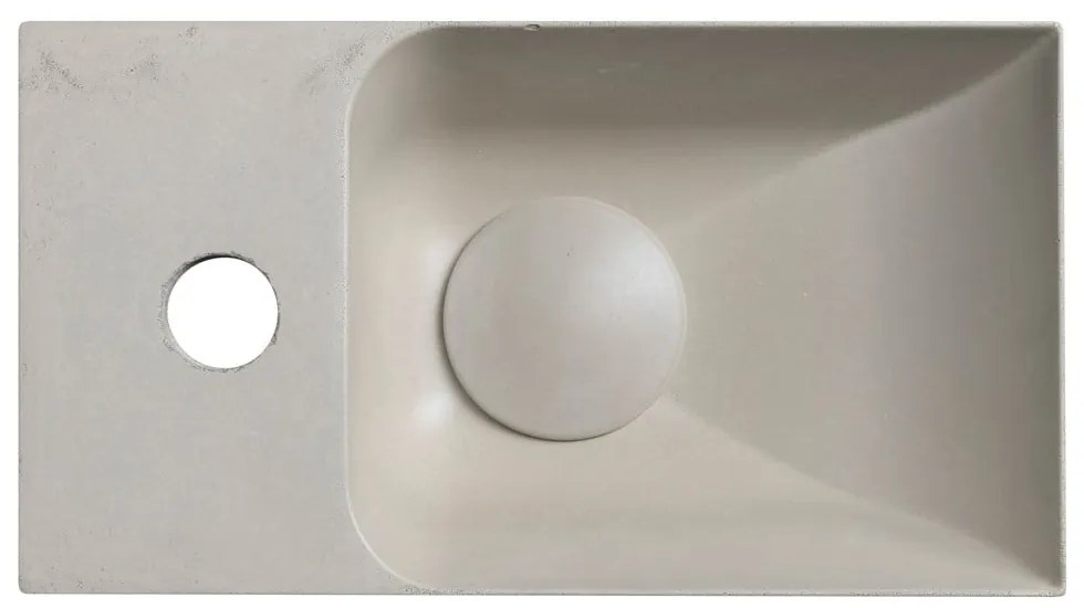 Chiuvetă mică pentru WC gri deschis din beton 31x17 cm Piccolino – Sapho