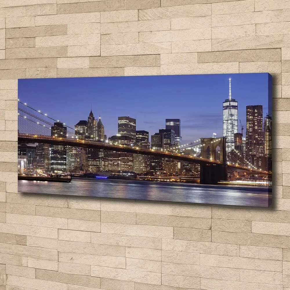 Tablou canvas Manhattan pe timp de noapte