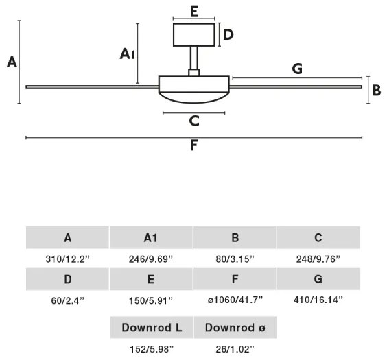 Ventilator de tavan FARO 33603DCWT MINI MALLORCA S maro/alb d. 106 cm Wi-Fi + telecomandă