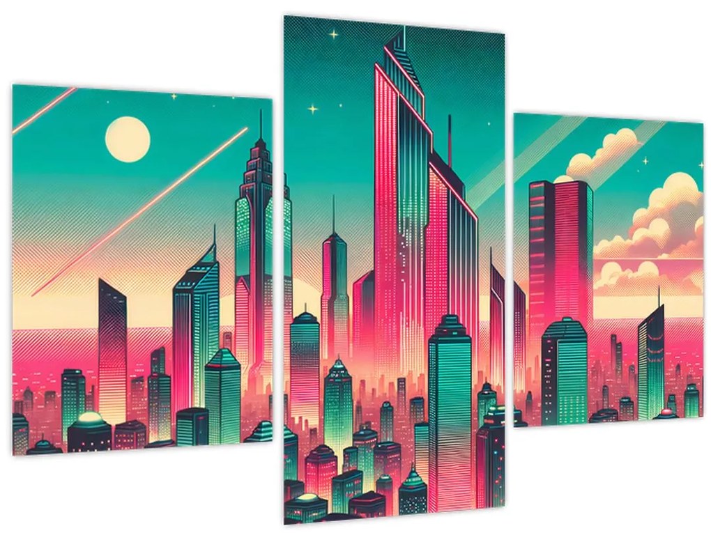 Tablou – Metropolă în stil pop-art (90x60 cm)