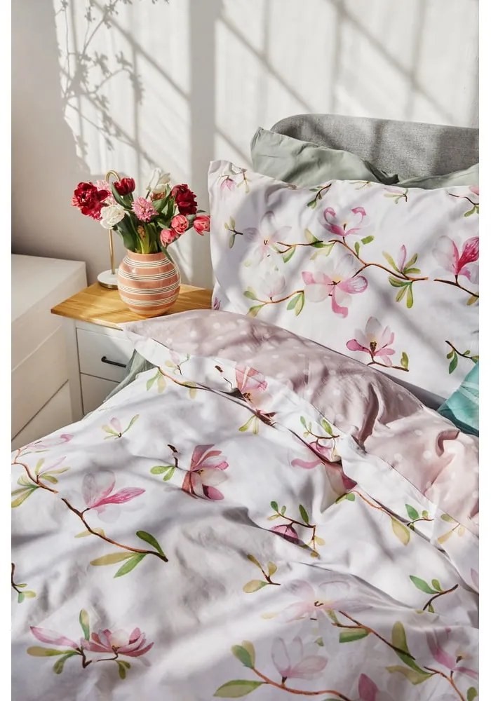 Lenjerie de pat din bumbac pentru pat dublu Bonami Selection Blush, 200 x 220 cm