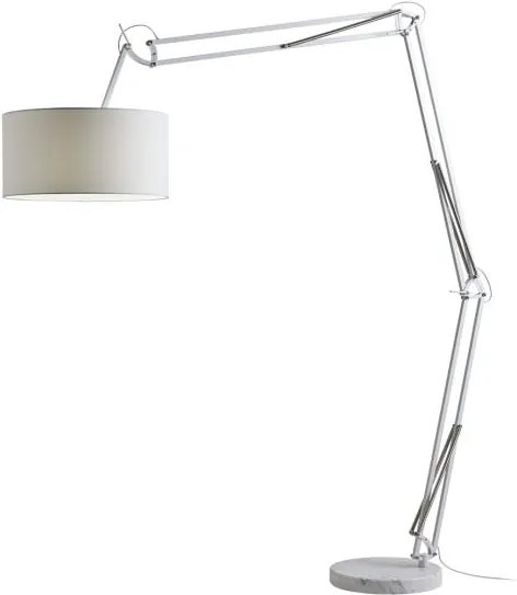 Resigilat - Lampadar reglabil Redo AZAR alb, bază marmură