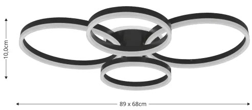 Plafonieră LED dimabilă Brilagi ORBITS LED/52W/230V 3000-6000K + telecomandă