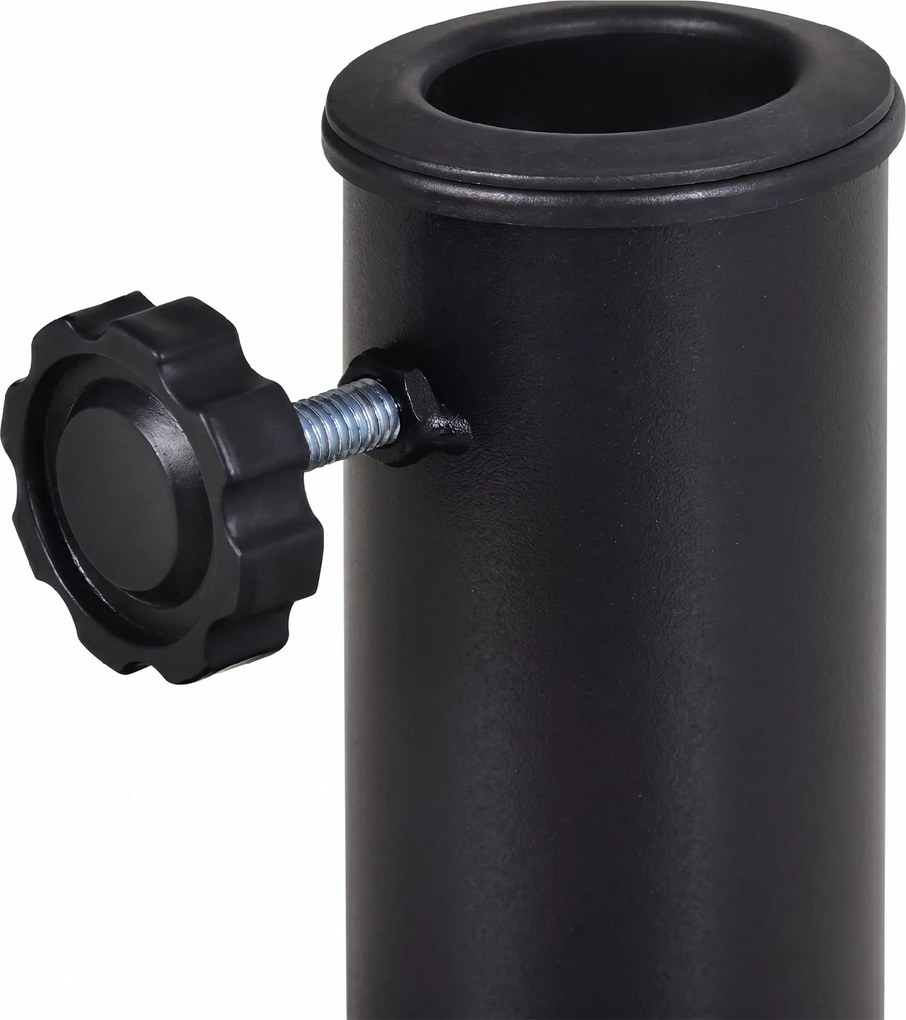 Outsunny Bază pentru Umbrelă Semicirculară de Ø38 mm si Ø48 mm cu Manivelă, 50x31x32 cm, Negru | Aosom Romania