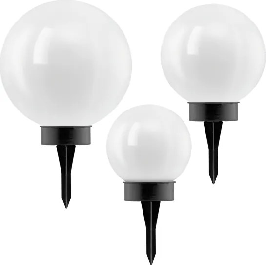 Eglo 48483 - Set 3 lămpi solare LED PUGLIA cu senzor, 1800 mAh, IP44, negru