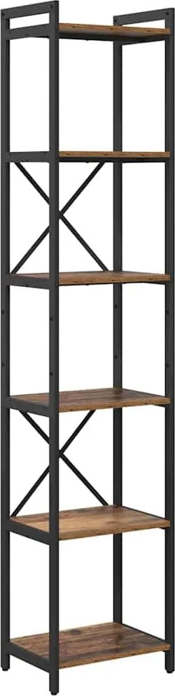 vidaXL Raft pentru cărți Lemn vechi 40 x 30 x 189,5 cm Lemn compozit