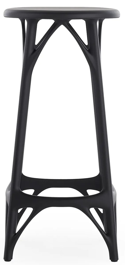 Scaun pentru bar A.I. STOOL LIGHT, î. 65 cm, negru - Kartell