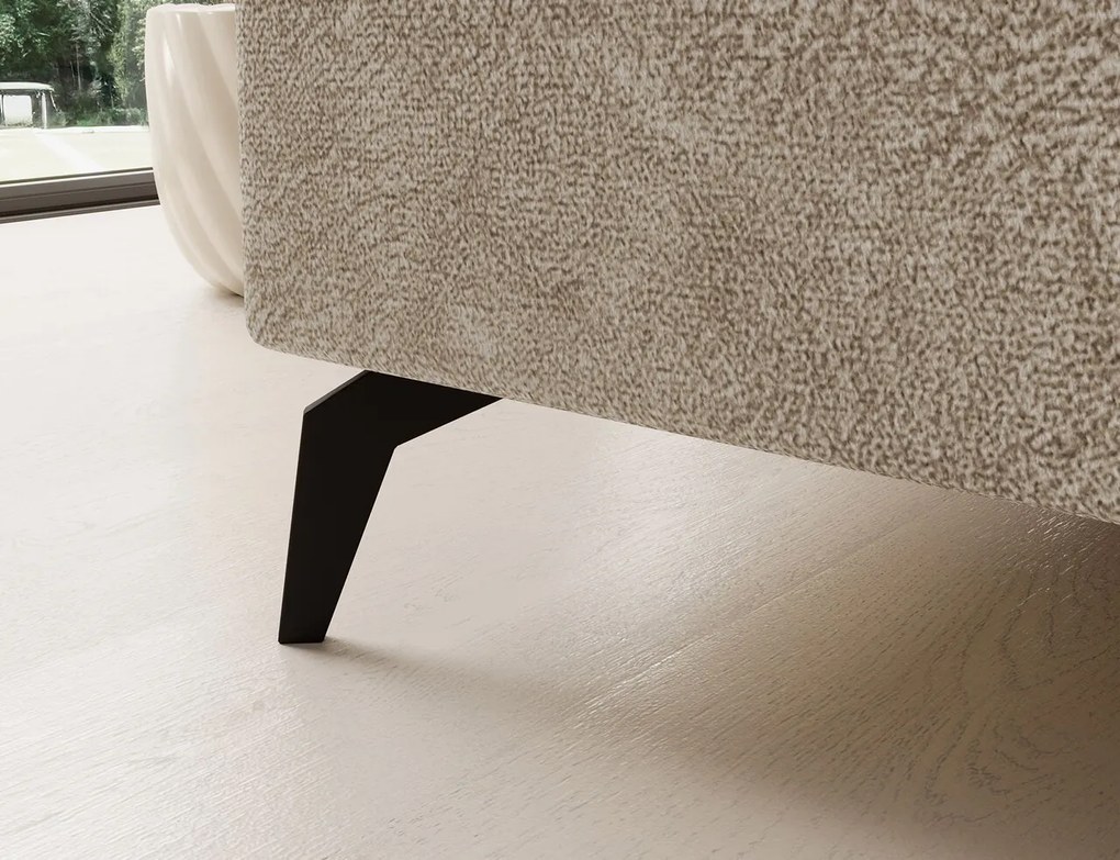 Coltar extensibil dreapta 4 locuri ELTAP, Sol-34, Solange, 292x196x84 cm, lemn/poliester, bej deschis