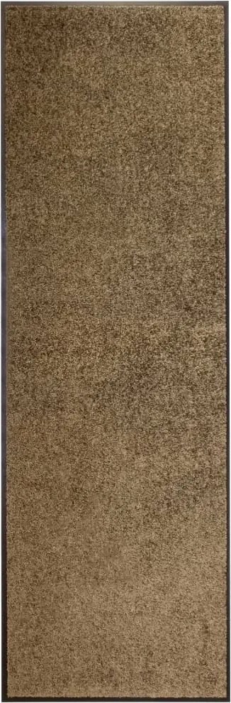 vidaXL Covoraș de ușă lavabil, maro, 60 x 180 cm