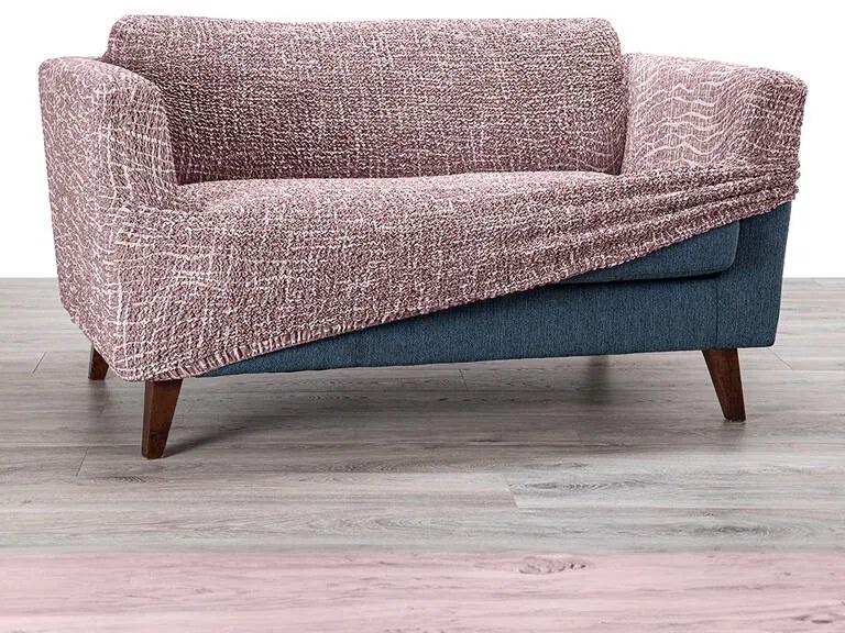 Huse cu două elastice GRAFITI NOU castaniu taburet (40 x 40 x 40 cm)