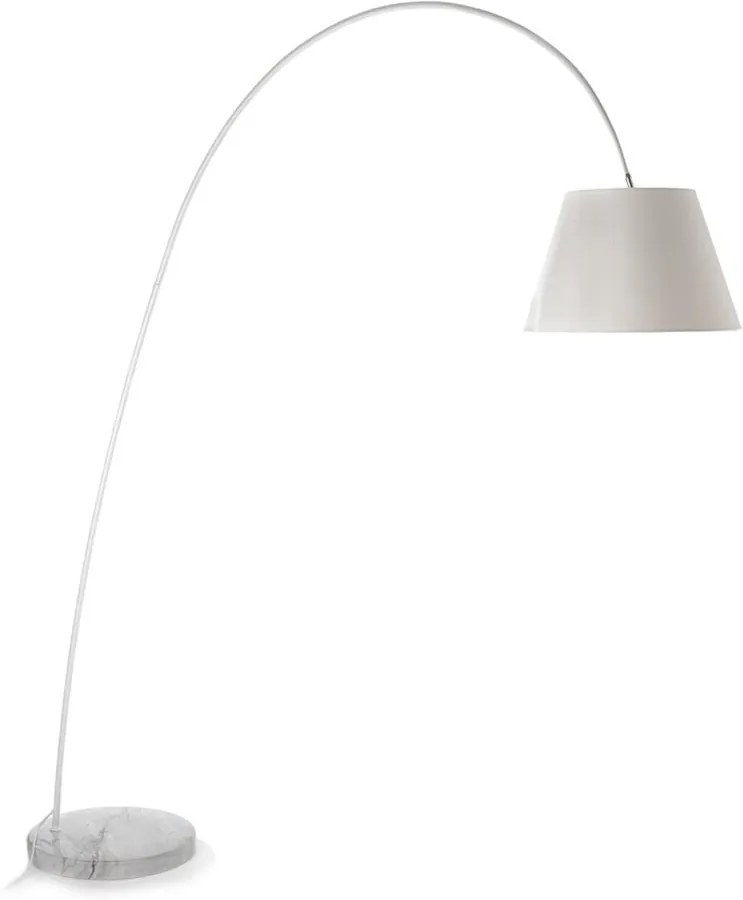 Lampadar cu abajur alb și baza din marmură Tomasucci Smarty