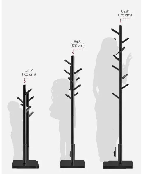 Cuier de podea LINEA, negru