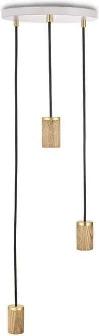 Lustră albă/în culoare naturală cu intensitate reglabilă ø 25 cm – tala