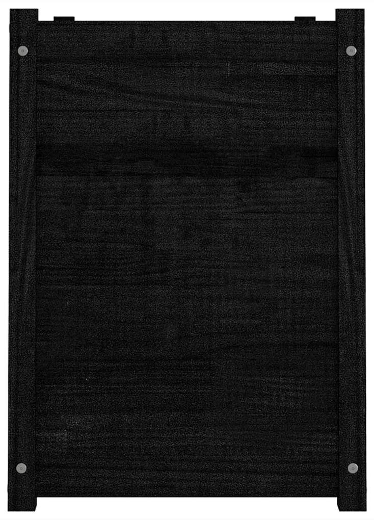 Jardiniera de gradina, negru, 100x50x70 cm, lemn masiv de pin 1, Negru