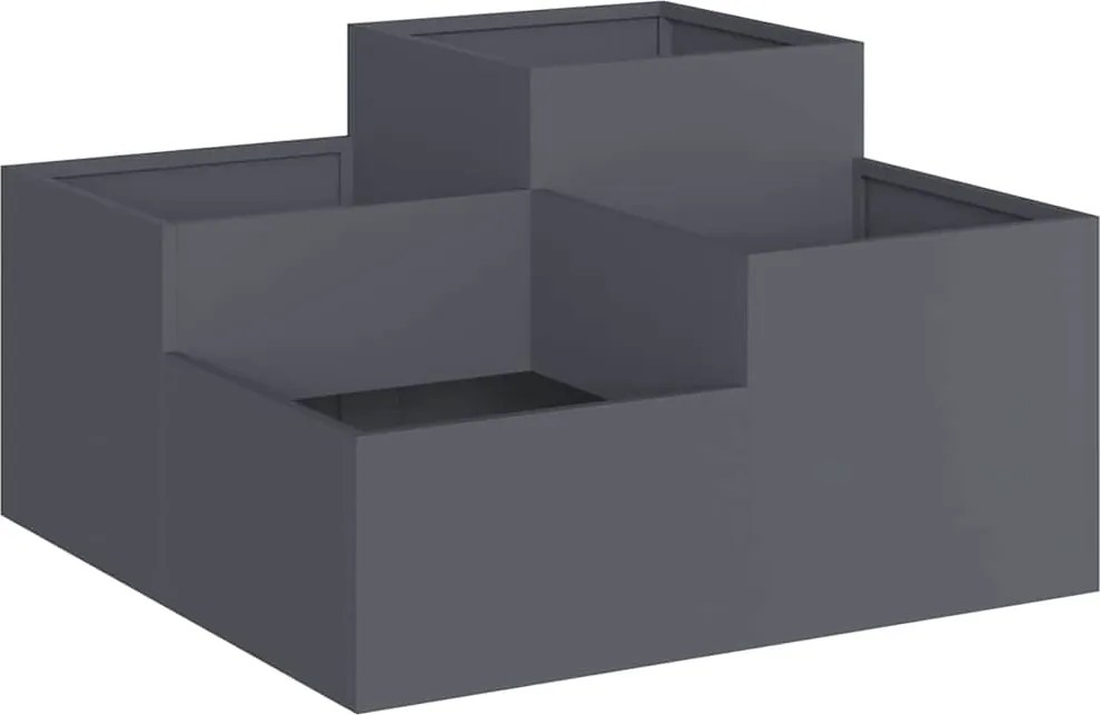 vidaXL Vază pentru Grădină Antracit 80 x 80 x 48 cm Oțel