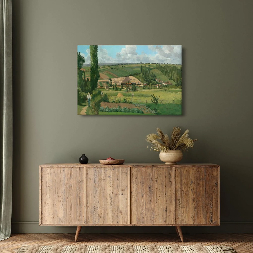 Tablou - Camille Pissarro, Landscape at Les Pâtis, Pontoise, reproducere (90x60 cm)