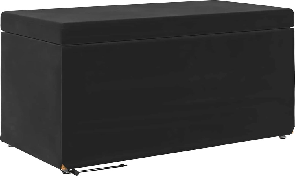 vidaXL Taburet Negru 81 x 41 x 40 cm Catifea și lemn stratificat