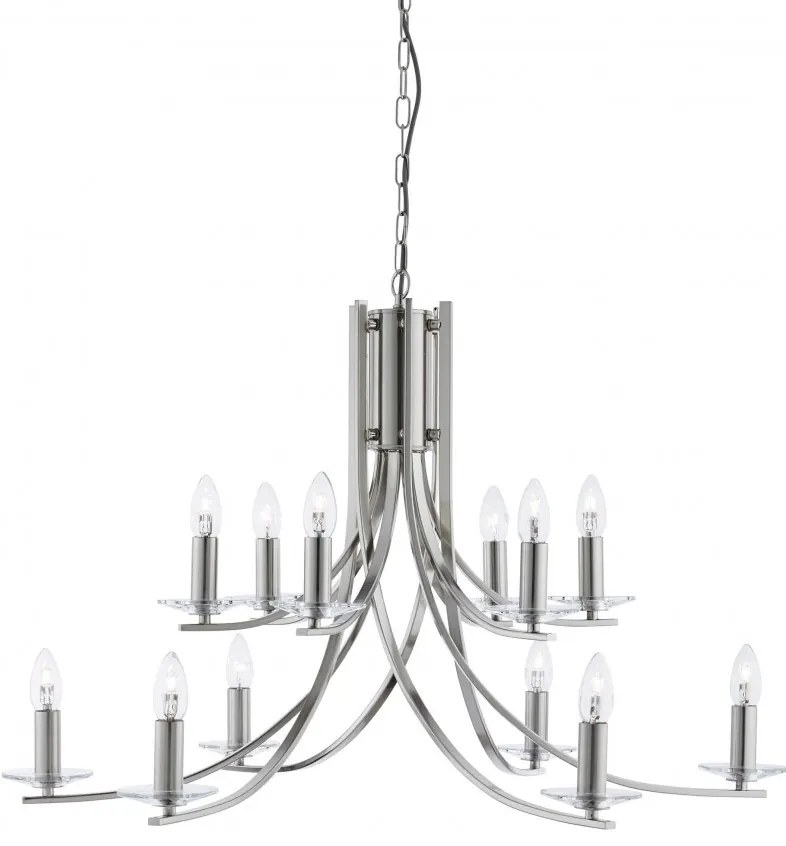 Lustra moderna casa scarii design argintiu Ascona 12L 41612-12SS SRT