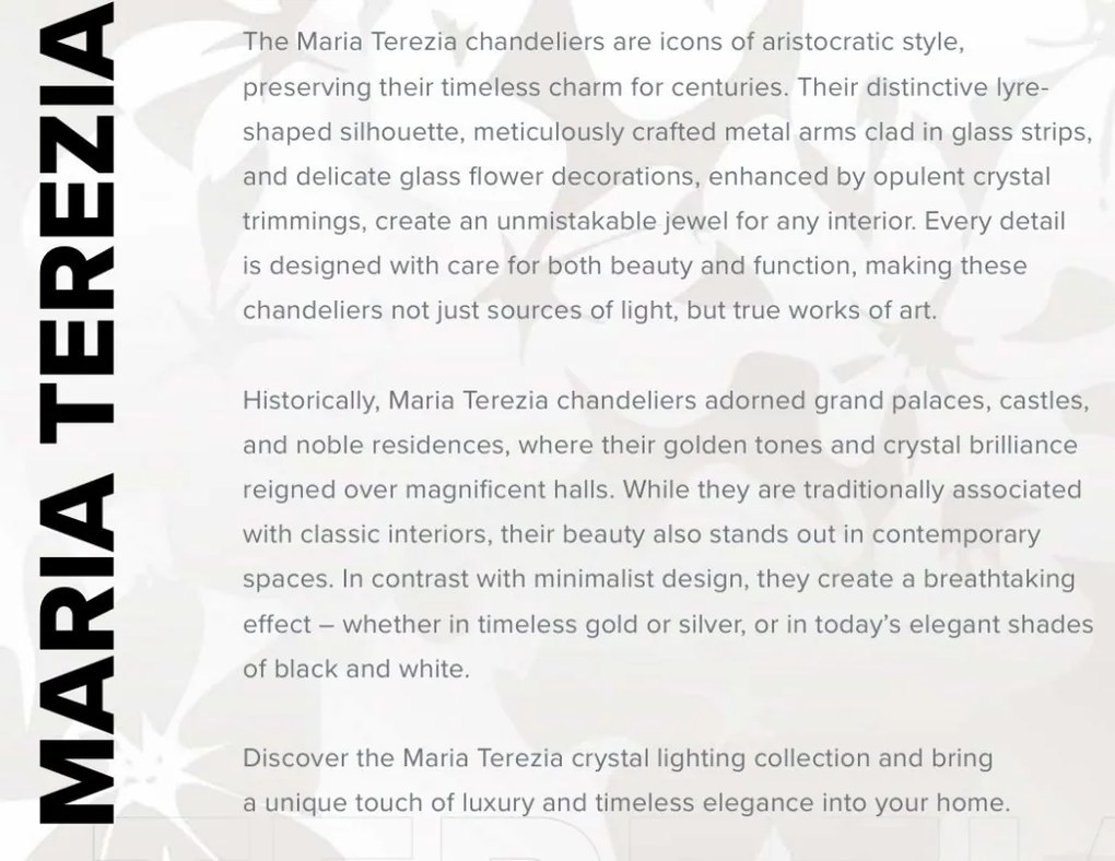 Candelabru Cristal Bohemia Exclusive 36 brate MARIA TEREZIA 74