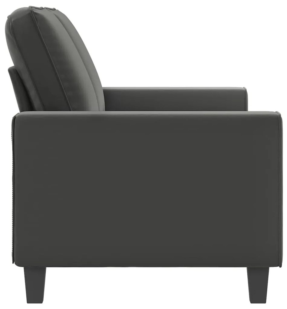 Canapea cu 2 locuri, gri inchis, 140 cm, tesatura microfibra Morke gra, 174 x 77 x 80 cm
