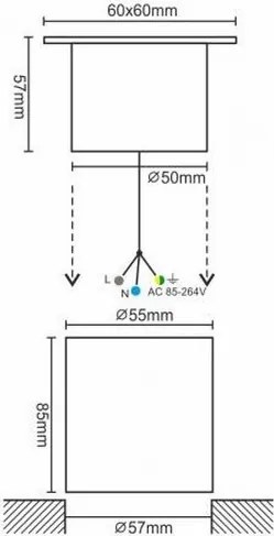 LED Iluminat acces exterior LED/4W/85-264V IP67 2800K
