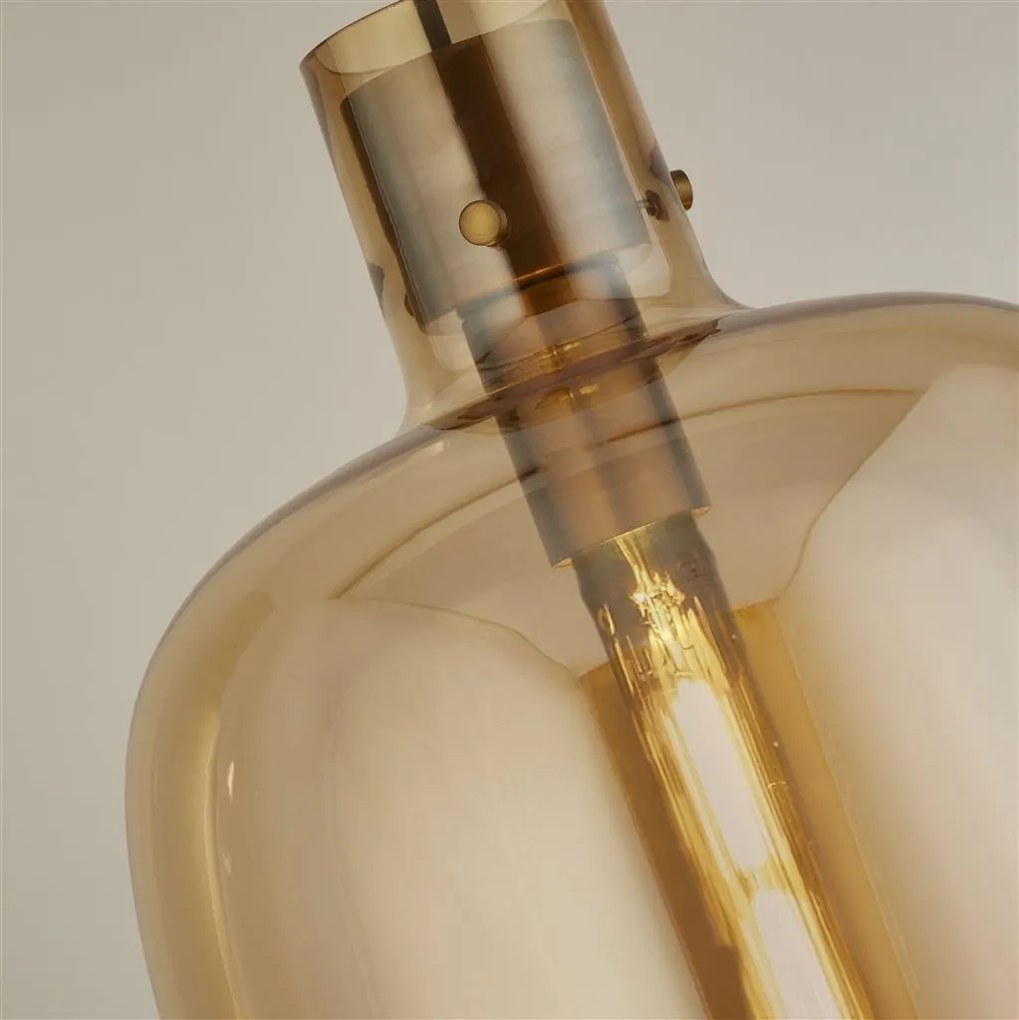 Lustra, Pendul design modern minimalist Barrel chihlimbar