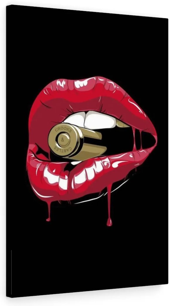 Tablou canvas Bulllet Lips 120x80 cm