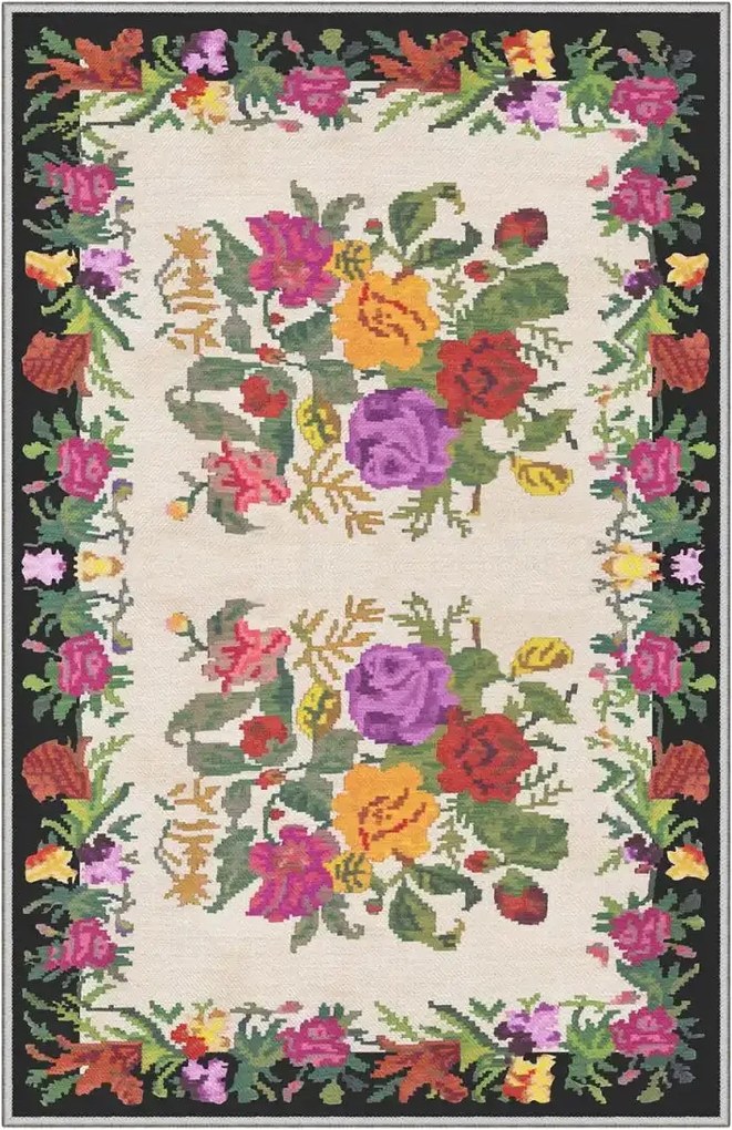 Covor de bucatarie Otto, model Flowe, 150X100 cm